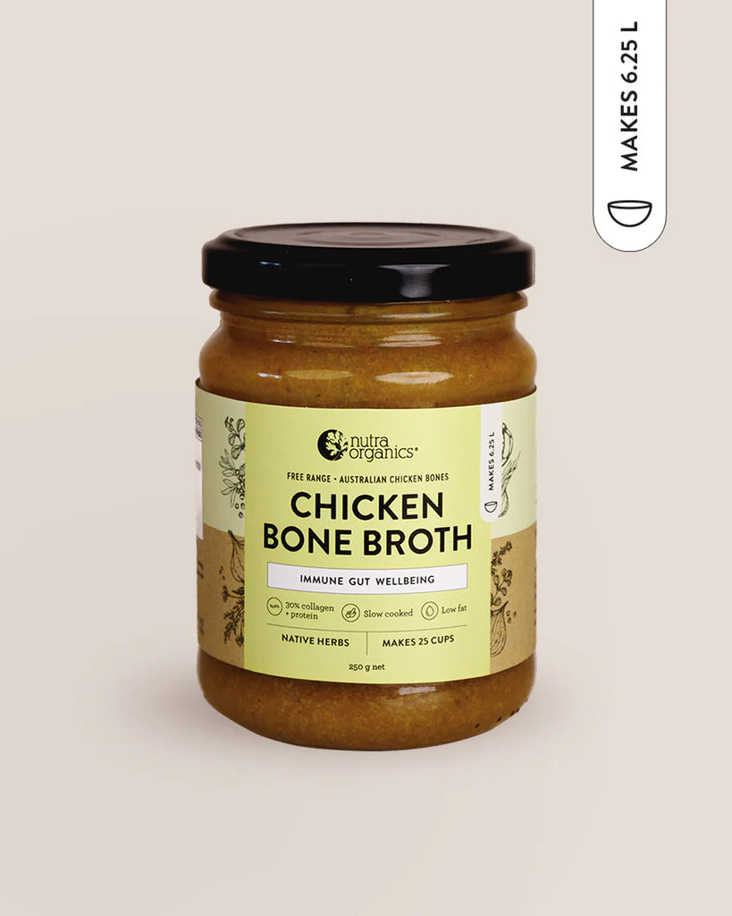 Nutra Organics Chicken Bone Broth Concentrate 250g Native Herbs