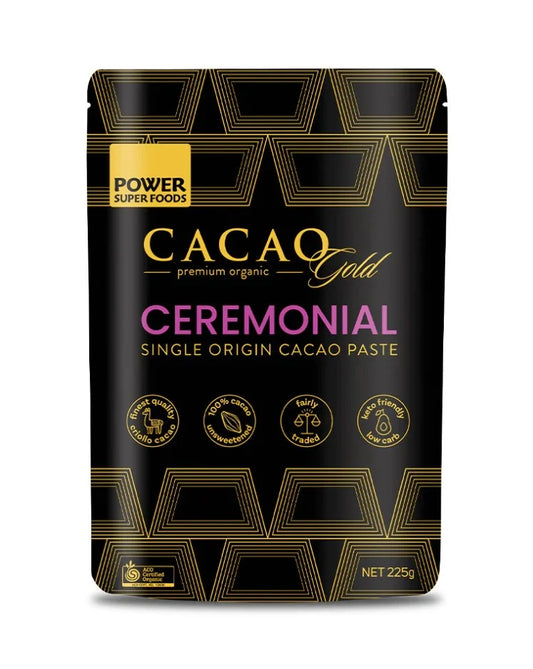Power Super Foods Cacao Gold Ceremonial Paste 225GM