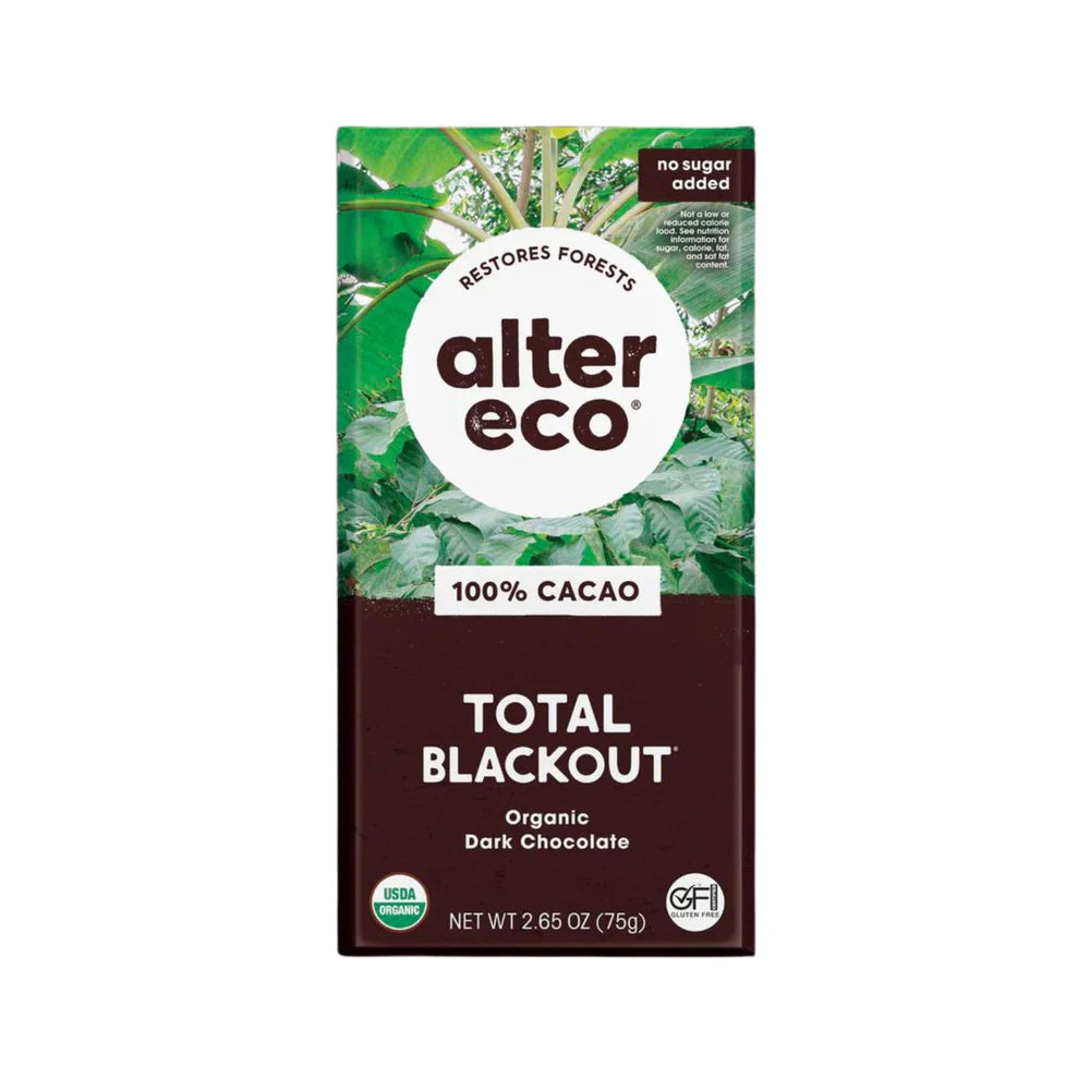 Alter Eco Organic Chocolate 75g Total Blackout 100%