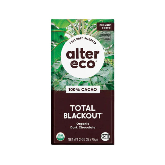 Alter Eco Organic Chocolate 75g Total Blackout 100%