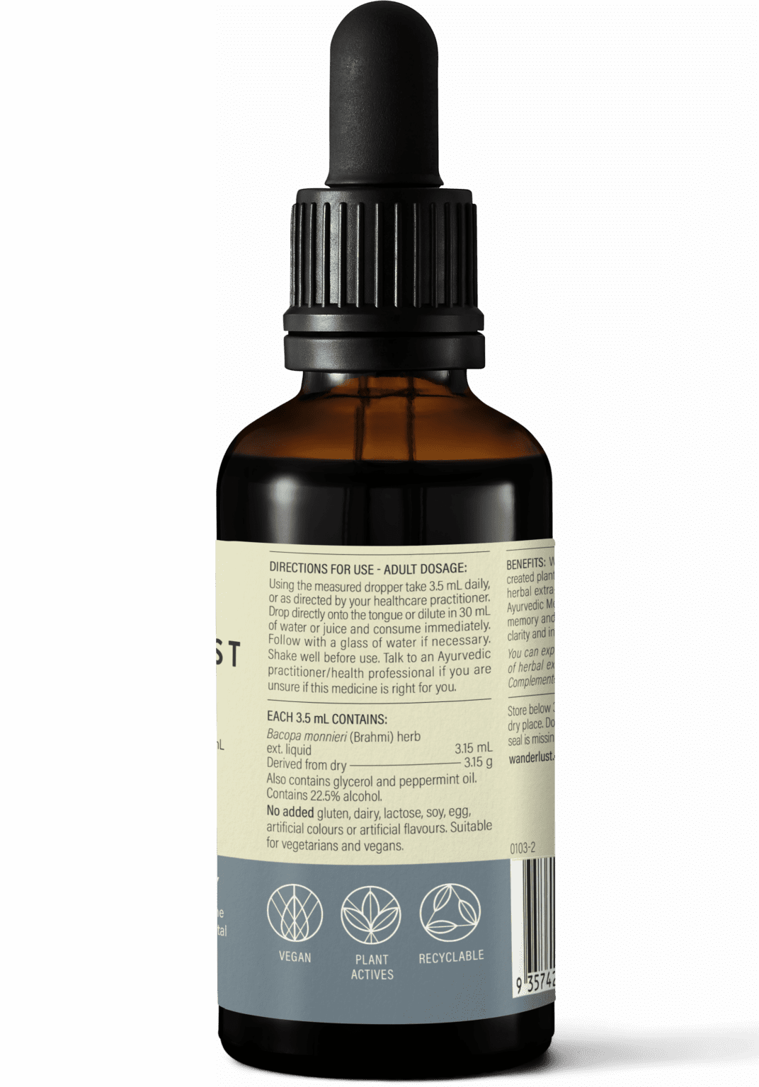 Wanderlust Brahmi Liquid 90ml