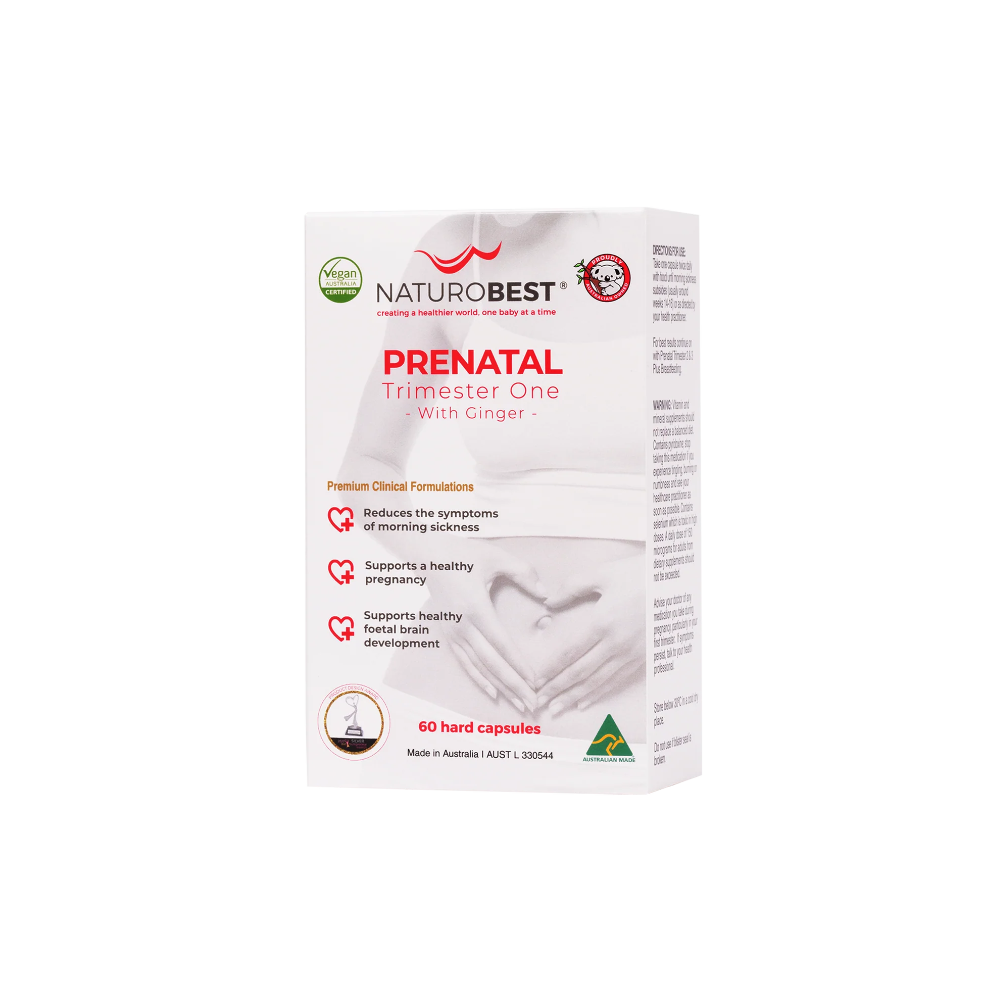 NaturoBest Prenatal Trimester One with Ginger 60c