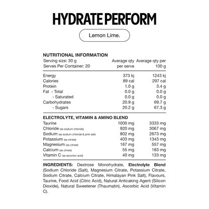 Switch Nutrition Hydrate Perform 20 Serves