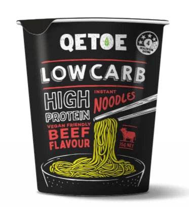 QETOE Low Carb Instant Noodles 62g Beef