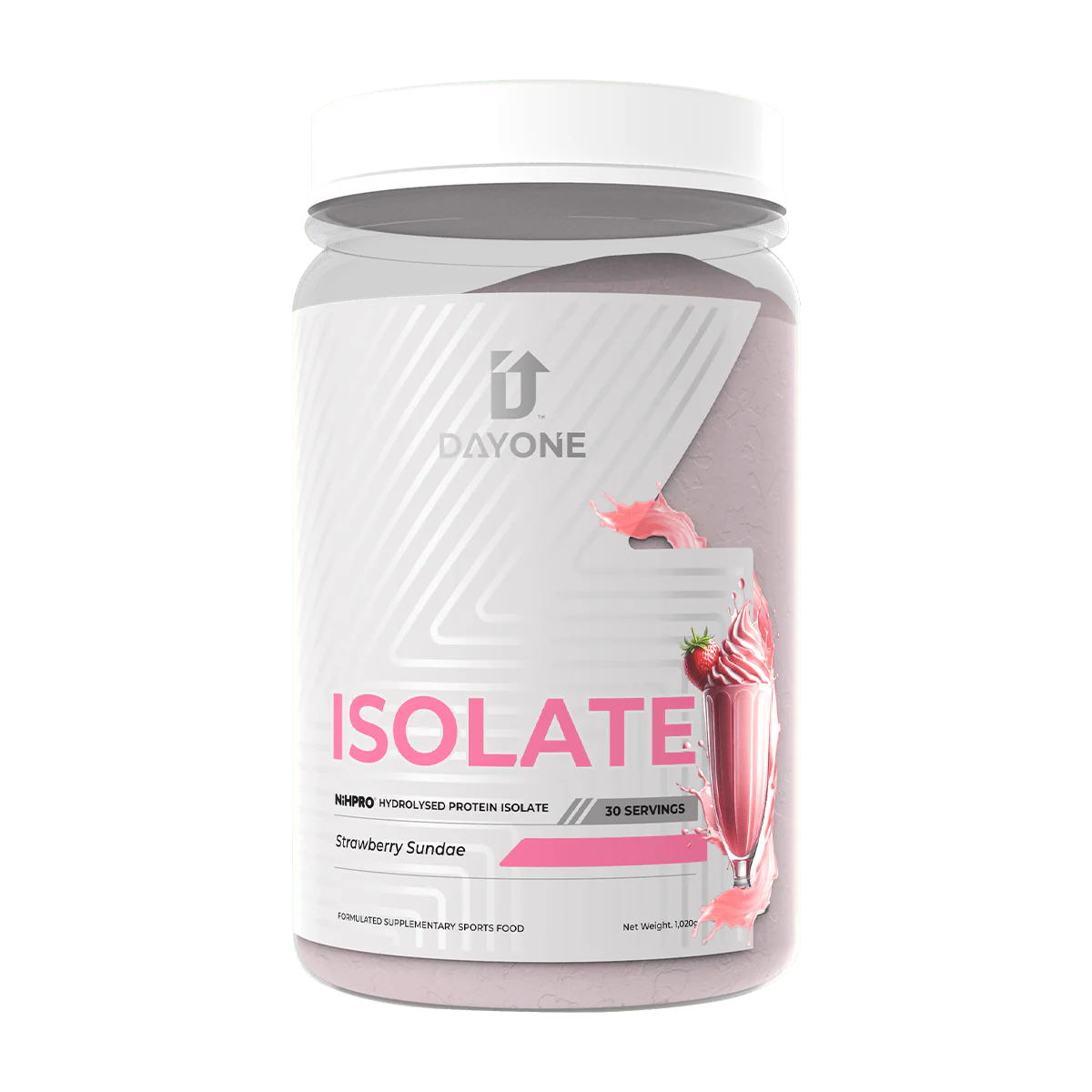 Day One Hydrolysed Protein Isolate 1kg Strawberry Sundae