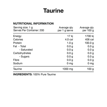 Switch Nutrition Taurine 200g