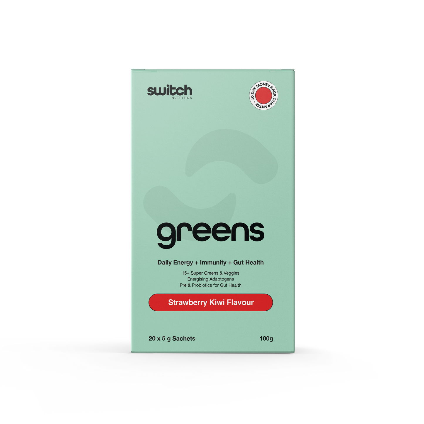 Switch Nutrition Greens 20 Serves Strawberry Kiwi