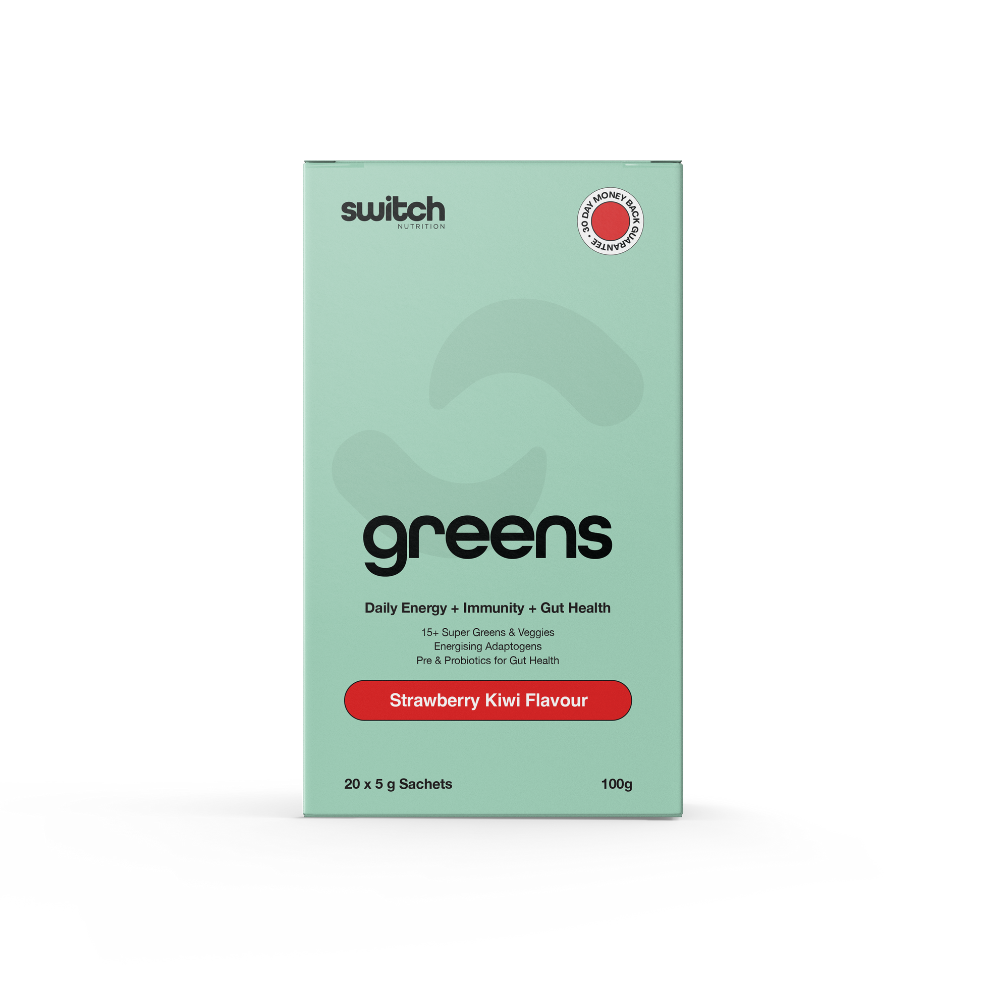 Switch Nutrition Greens 20 Serves Strawberry Kiwi