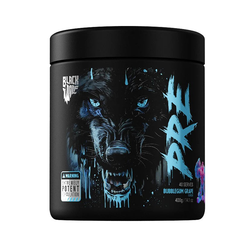 Black Wolf Pre Workout 40 Serves Bubblegum Grape