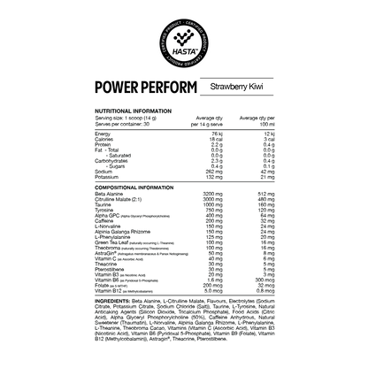 Switch Nutrition Power Perform 30 Serves Strawberry Kiwi