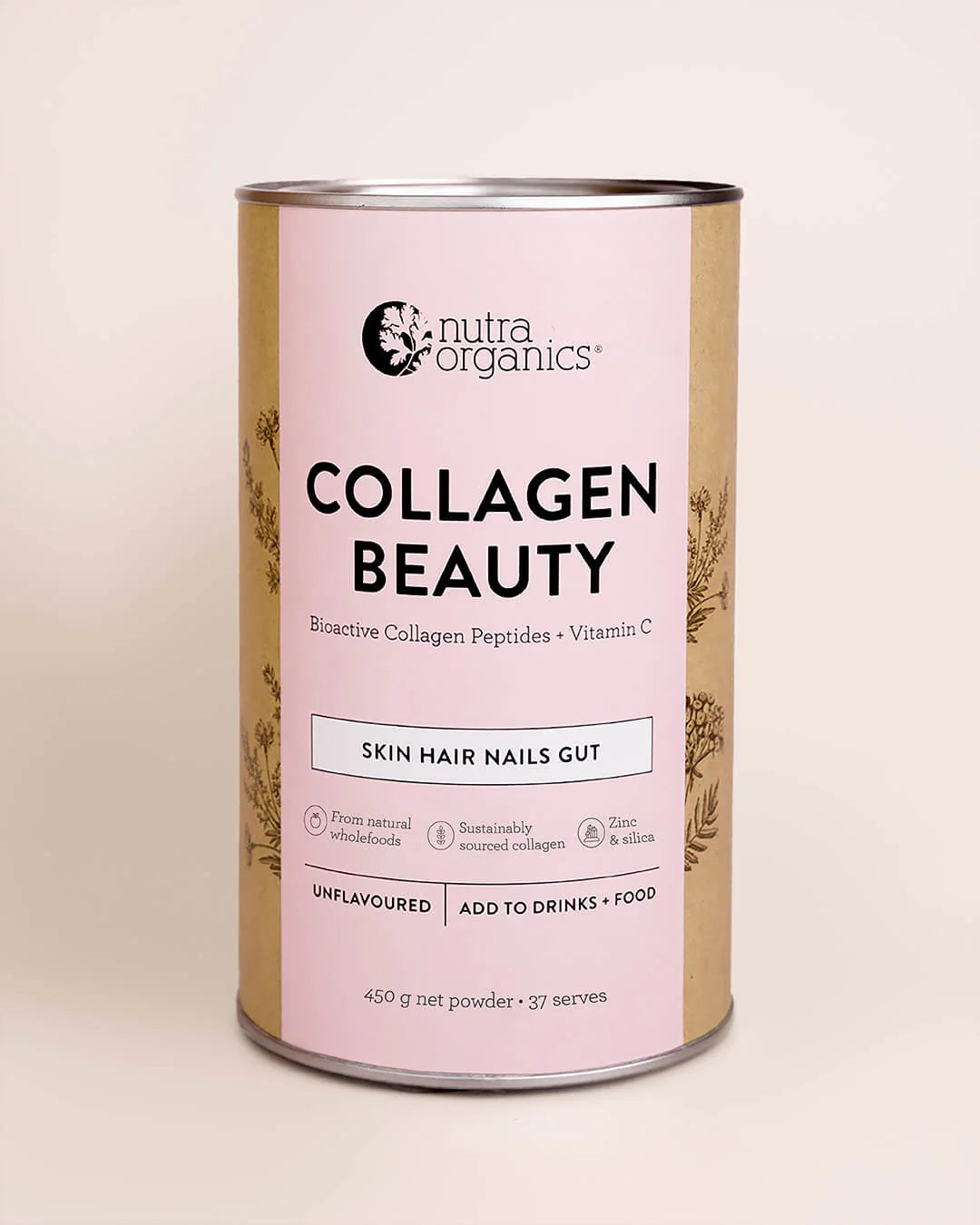 Nutra Organics Collagen Beauty 450G Unflavoured