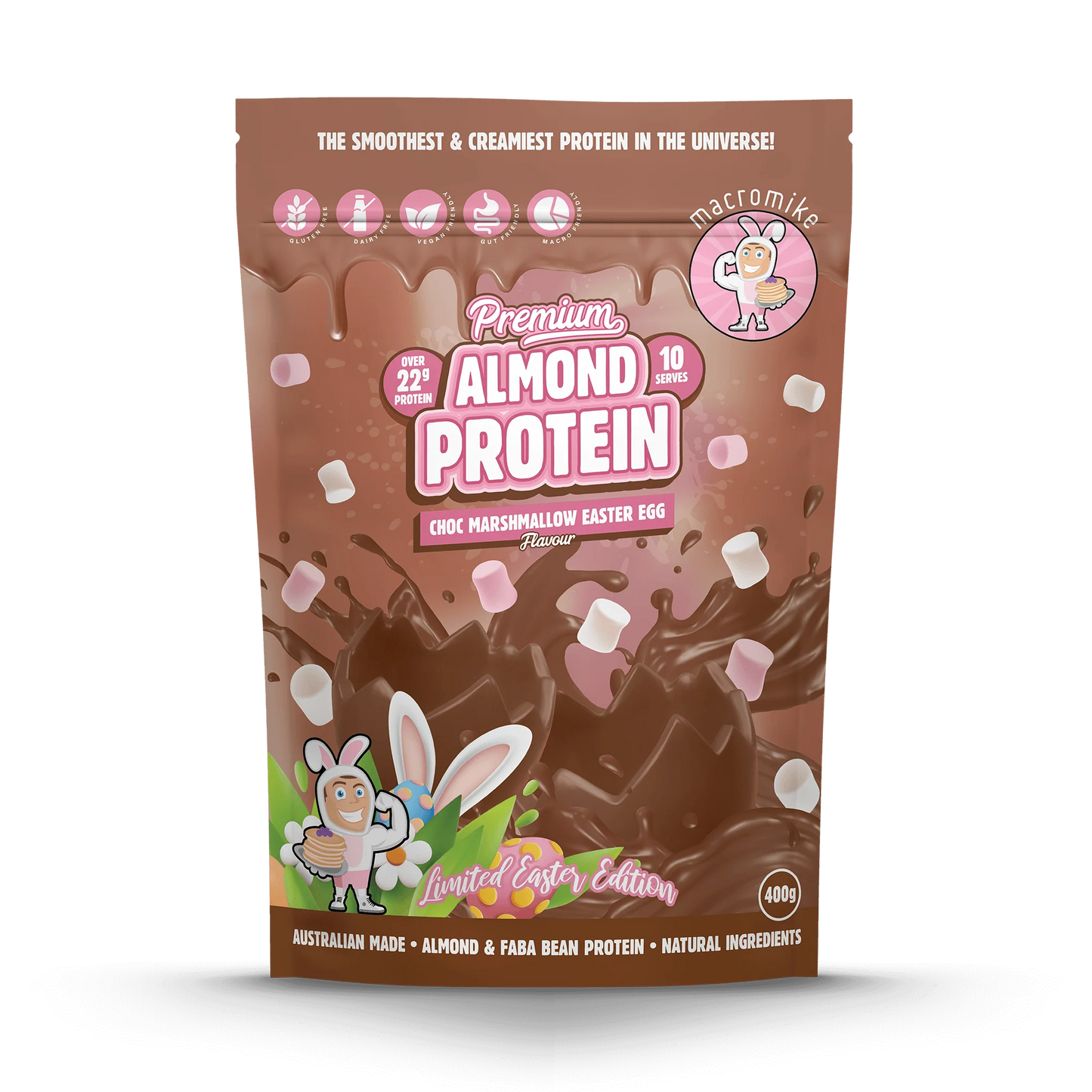 Macro Mike Almond Protein 400G Choc Marshmallow Easter Egg