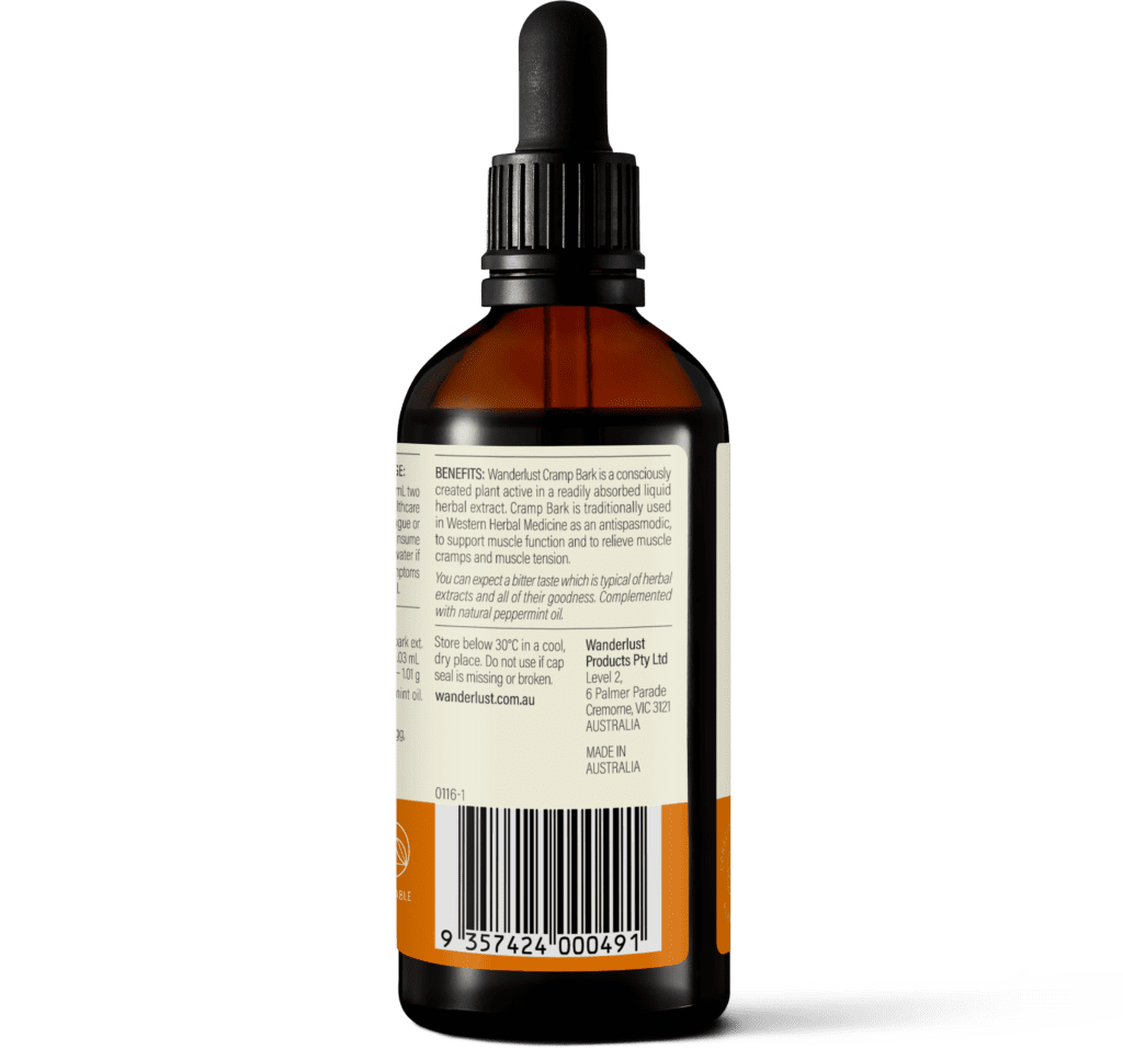 Wanderlust Cramp Bark Drops 90ml