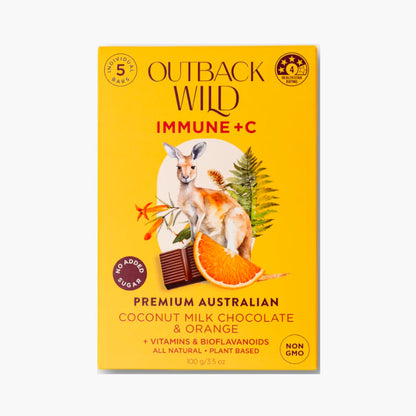 Outback Wild Immune + C 100g Coconut Milk Choc & Orange