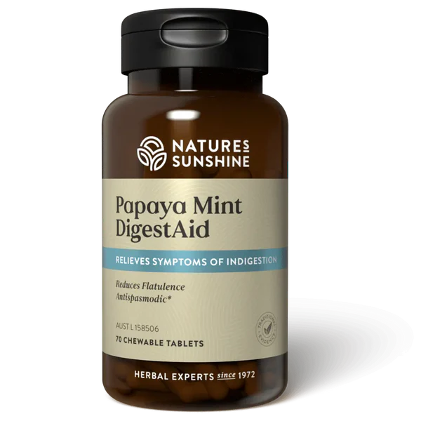 Natures Sunshine Papaya Mint Digest Aid 70T