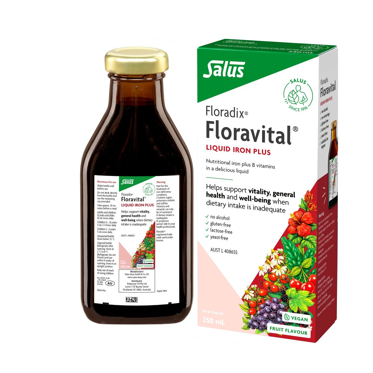 Floradix Floravital Iron Yeast Free & Vegan