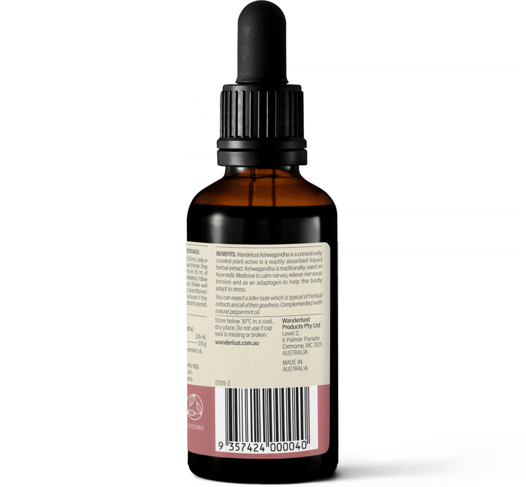Wanderlust Ashwagandha Drops 90ml