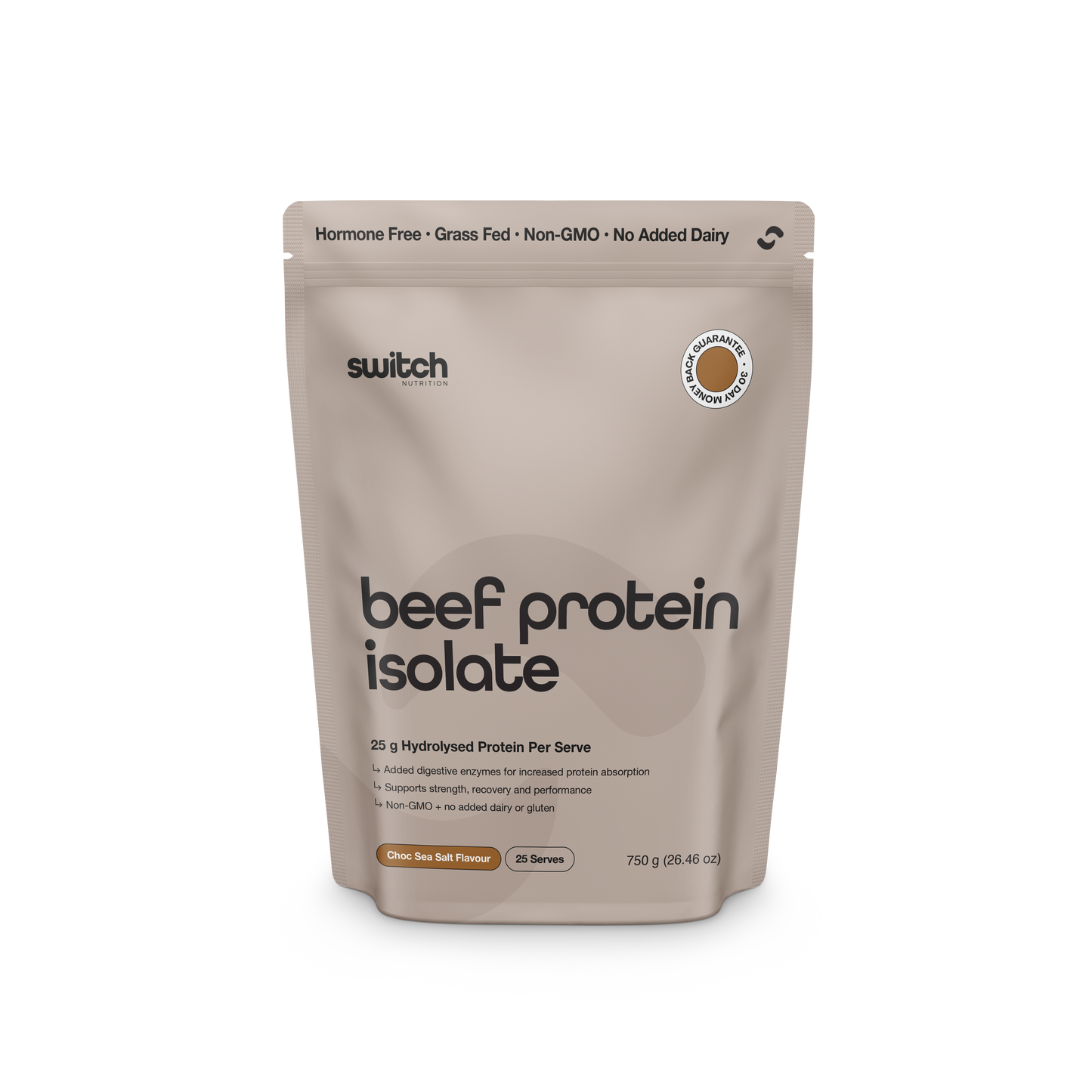 Switch Nutrition Beef Protein Isolate 750g Choc Sea Salt