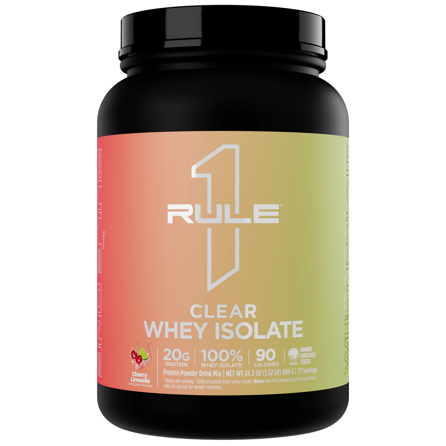 Rule1 Clear Whey Isolate 27 Serves Cherry Limeade