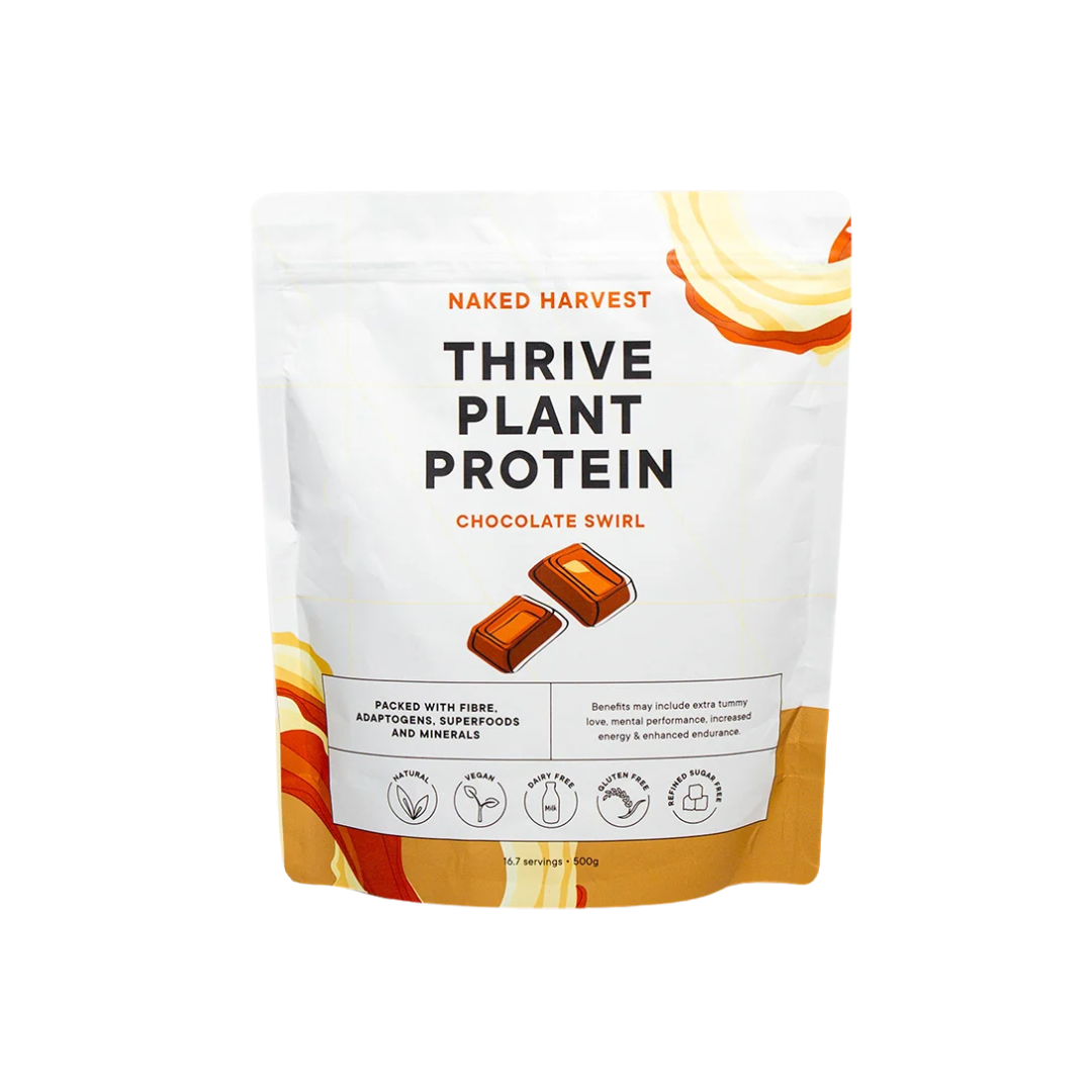 Naked Harvest Thrive Plant Protein 500g Chocolate Swirl