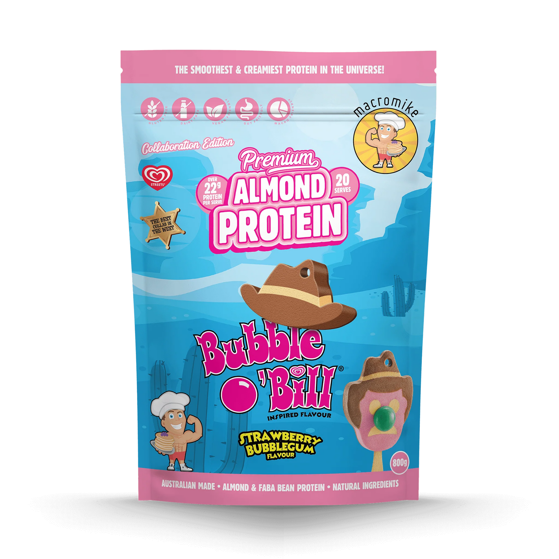 Macro Mike Almond Protein 800G Bubble O' Bill