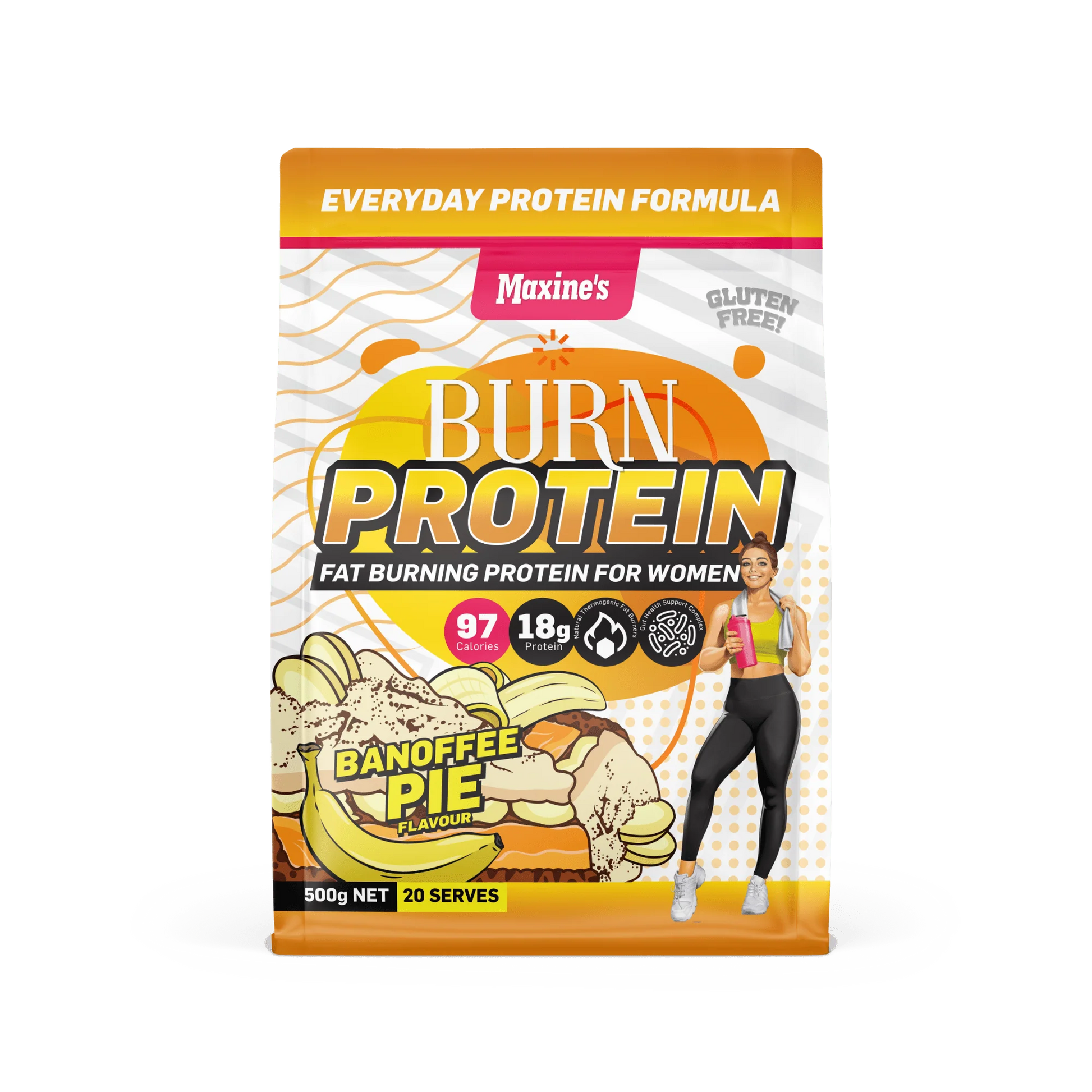 Maxines Burn Protein 500G Banoffee Pie