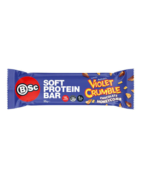 BSC Violet Crumble Protein Bar 55GM Choc Honeycomb