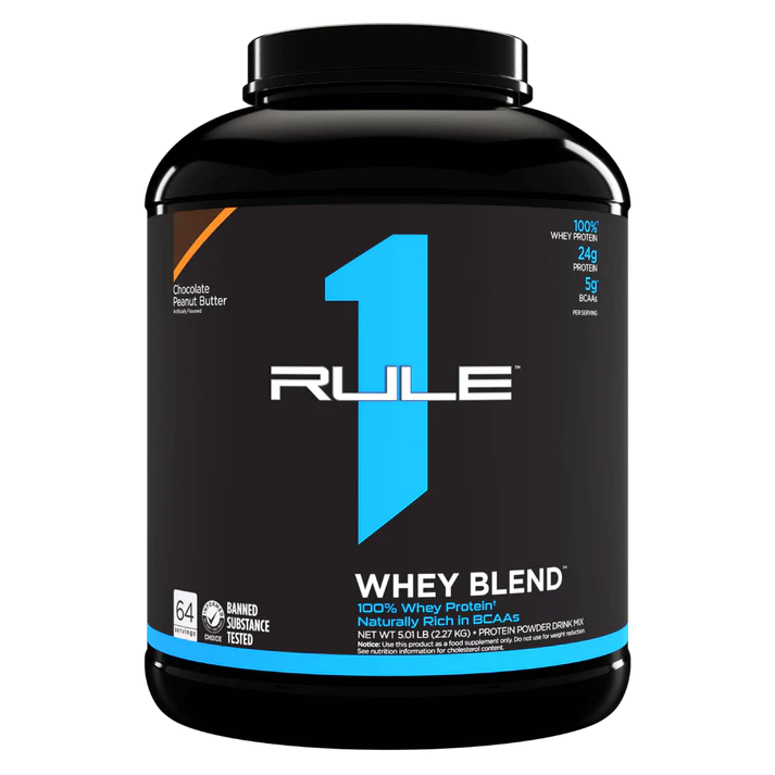Rule1 Whey Blend 5lb Choc Peanut Butter