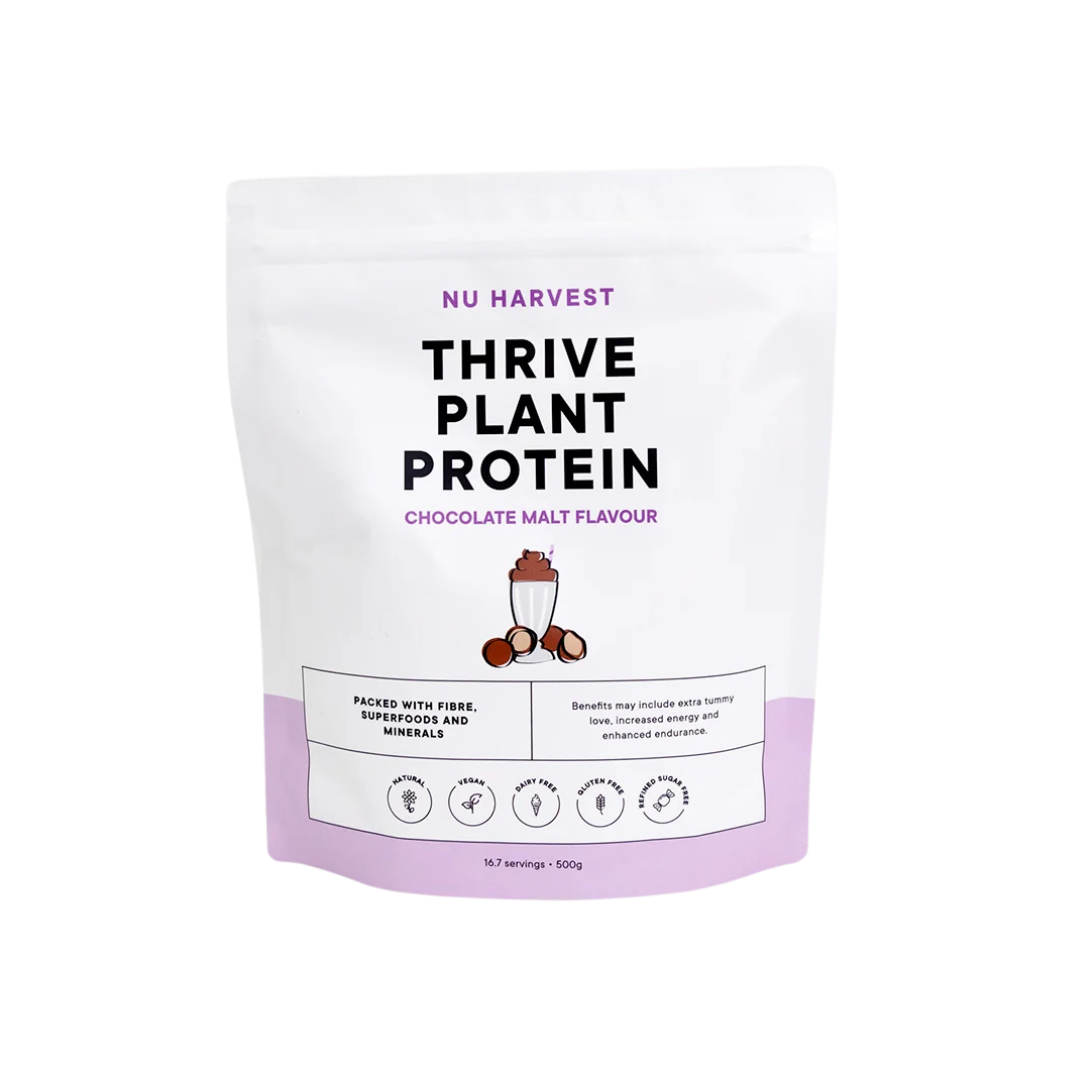 Naked Harvest Thrive Plant Protein 500g Choc Malt