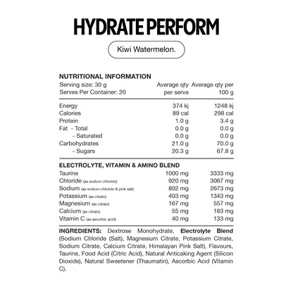 Switch Nutrition Hydrate Perform 20 Serves