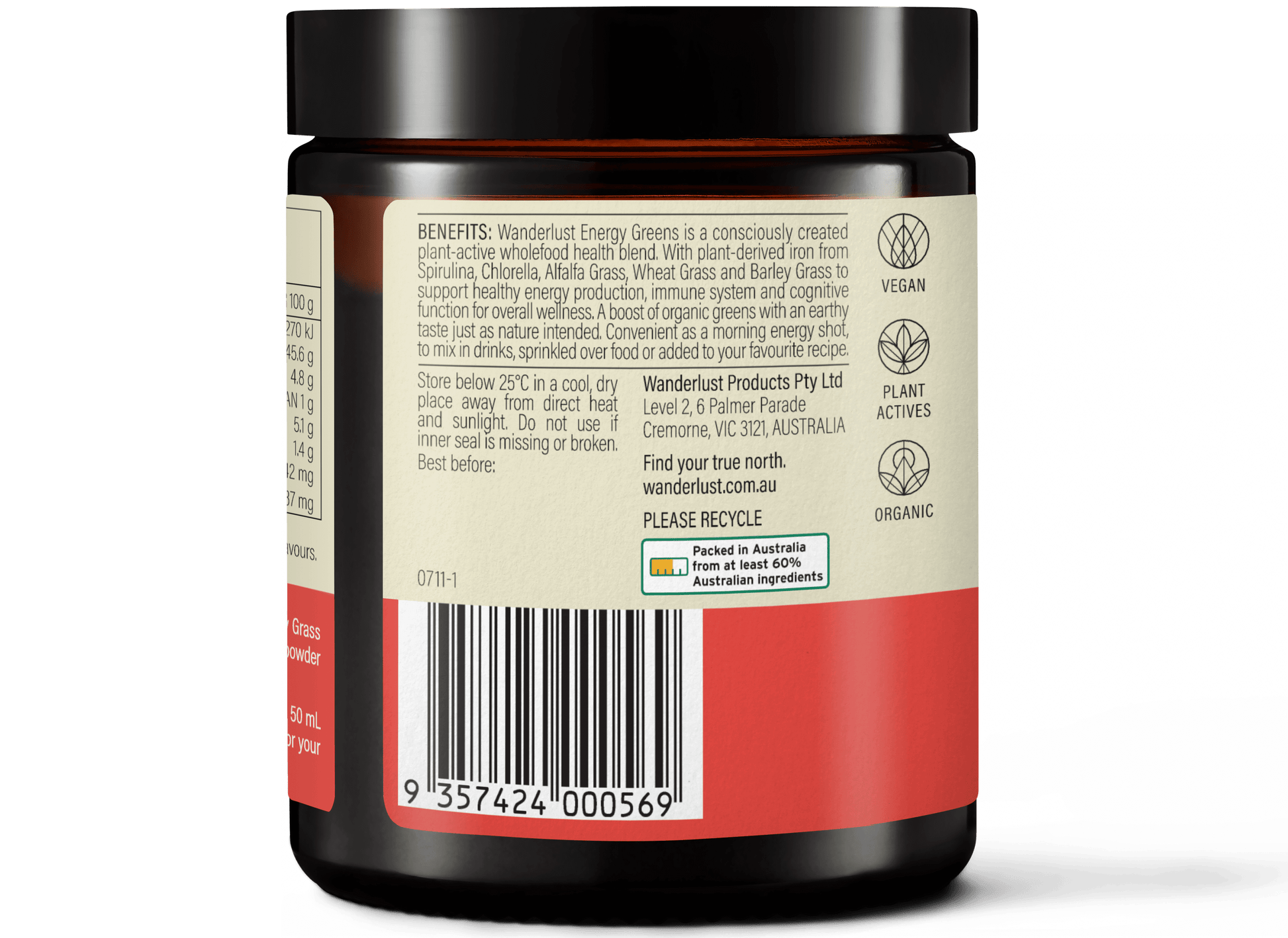 Wanderlust Energy Greens 55g