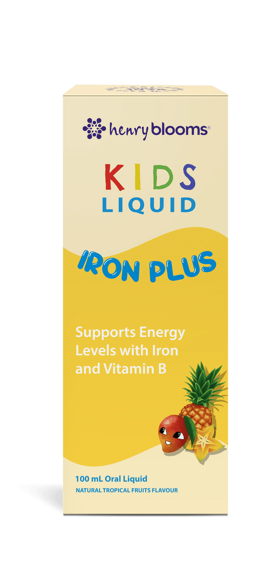 Henry Blooms Kids Liquid Iron Plus 100ml Tropical
