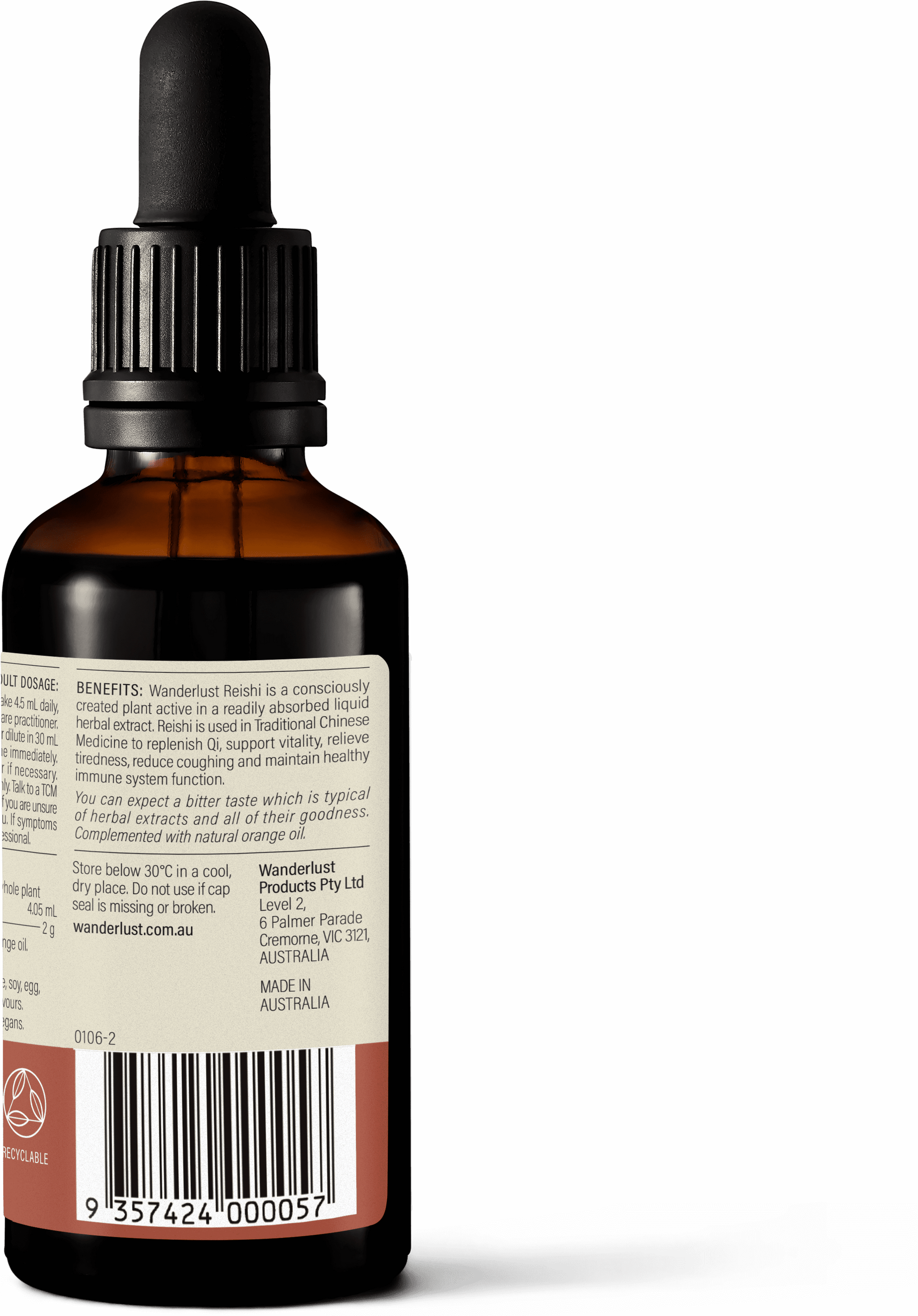 Wanderlust Reishi Mushroom Liquid 90ml