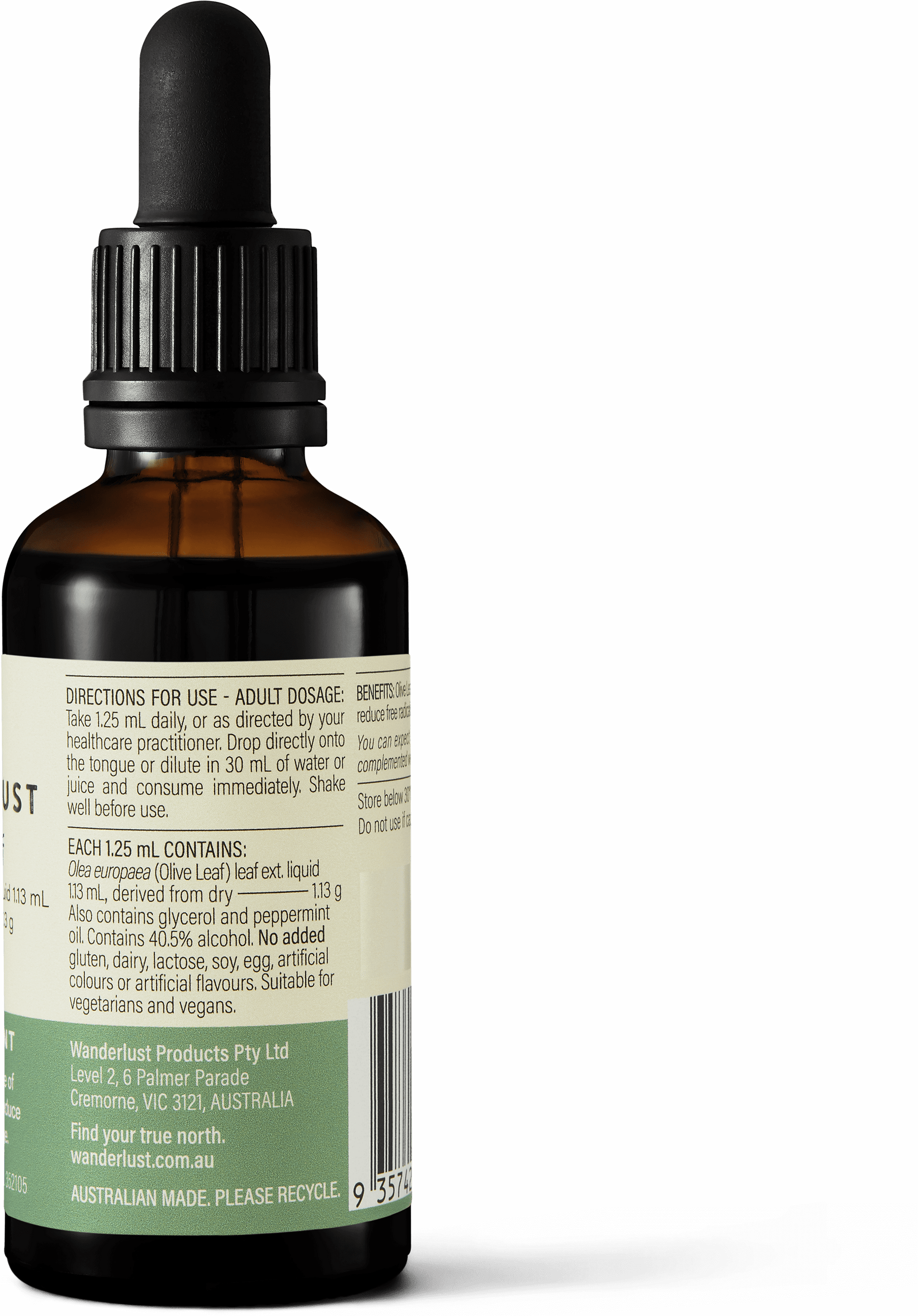 Wanderlust Olive Leaf Liquid 50ml