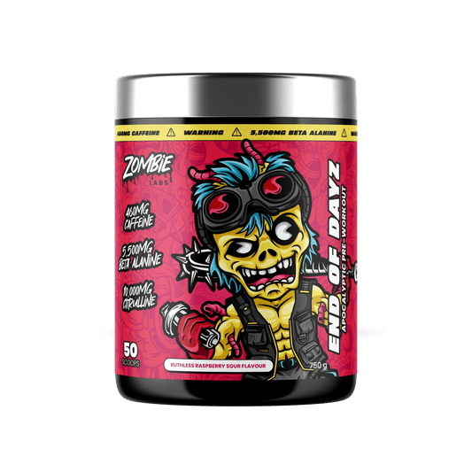ZombieLabs End of Dayz Pre Workout 50 Serves Ruthless Raspberry Sour