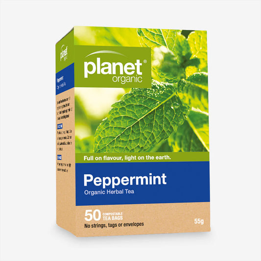 Planet Organic Peppermint Herbal Tea x 50 Tea Bags