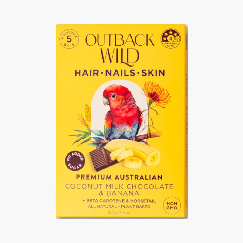 Outback Wild Hair Skin Nails 100g Coconut Milk Choc & Banana