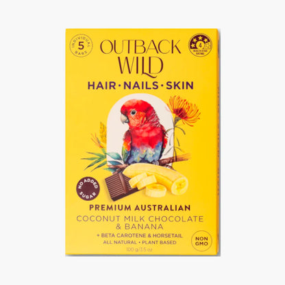 Outback Wild Hair Skin Nails 100g Coconut Milk Choc & Banana