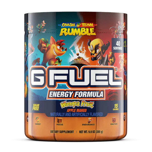 GFuel Energy Formula 40 SERVES Wumpa Fruit Crash Bandicoot