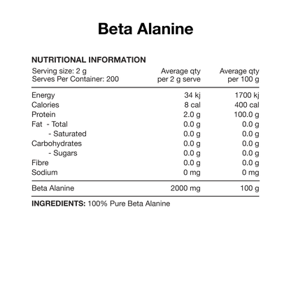 Switch Nutrition Beta Alanine 400g