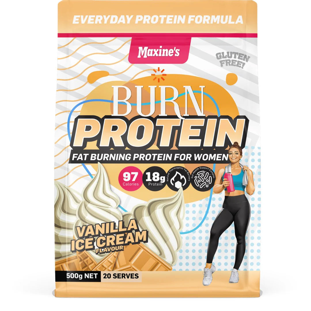 Maxines Burn Protein 500G Vanilla Ice Cream