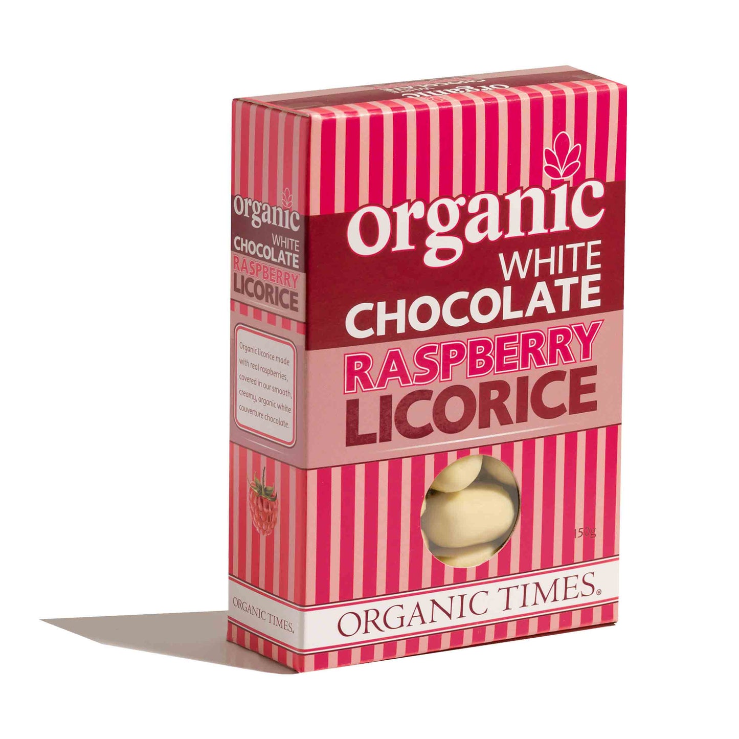 Organic Times White Chocolate Raspberry Licorice 150g