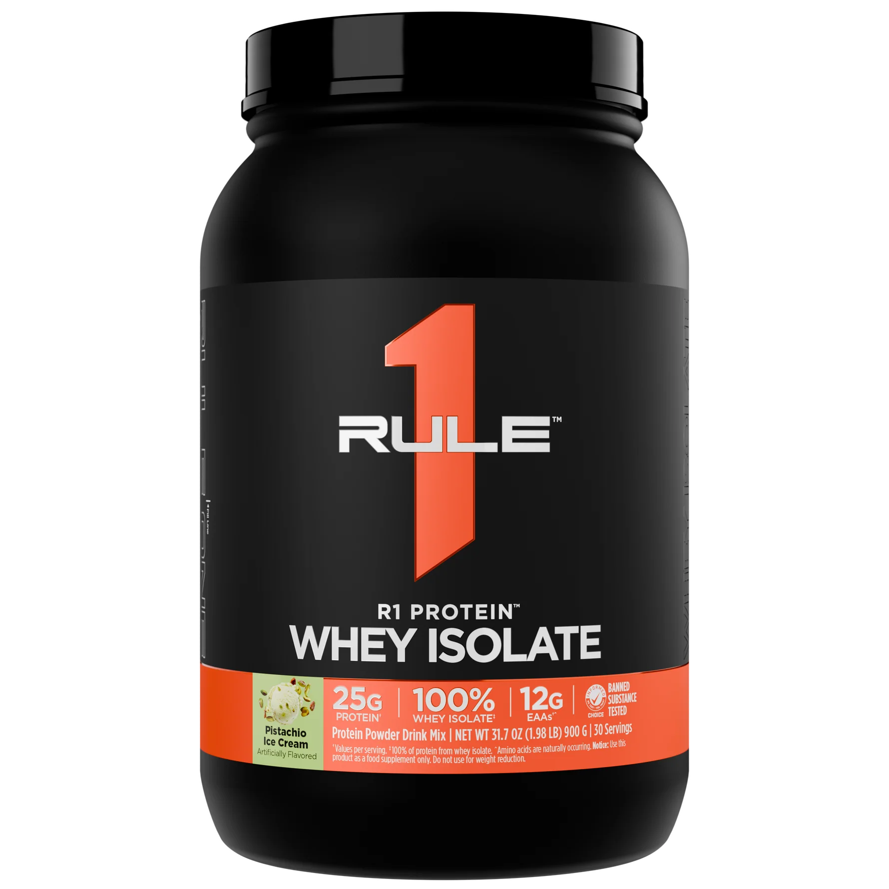 Rule1 Whey Protein Isolate 2LB Pistachio Ice Cream