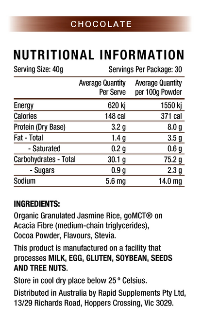 Rapid Supplements Cream of Rice