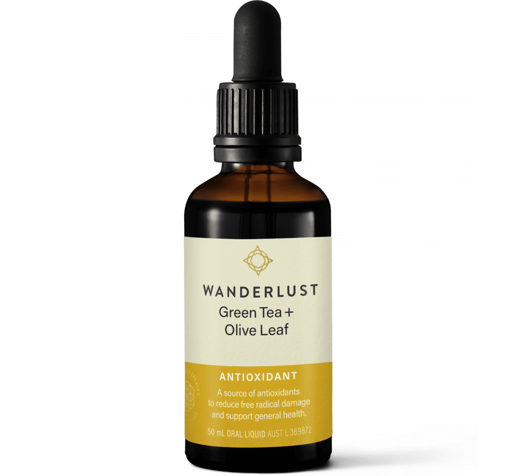 Wanderlust Green Tea + Olive Leaf Drops 50ml