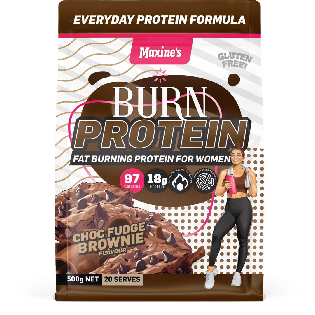Maxines Burn Protein 500G Choc Fudge Brownie