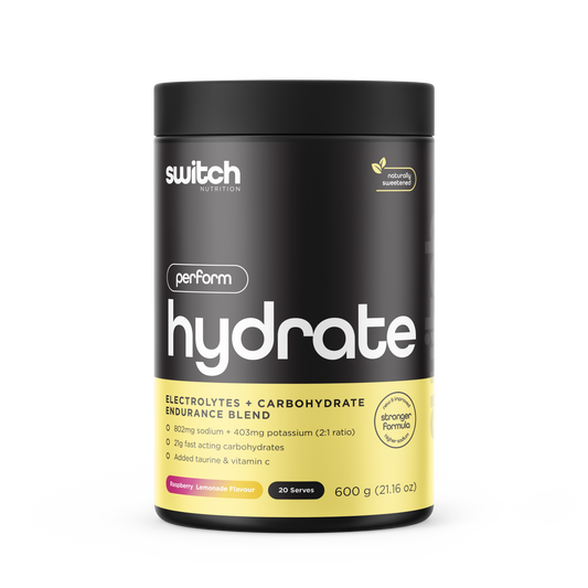 Switch Nutrition Hydrate Perform 20 Serves Raspberry Lemonade