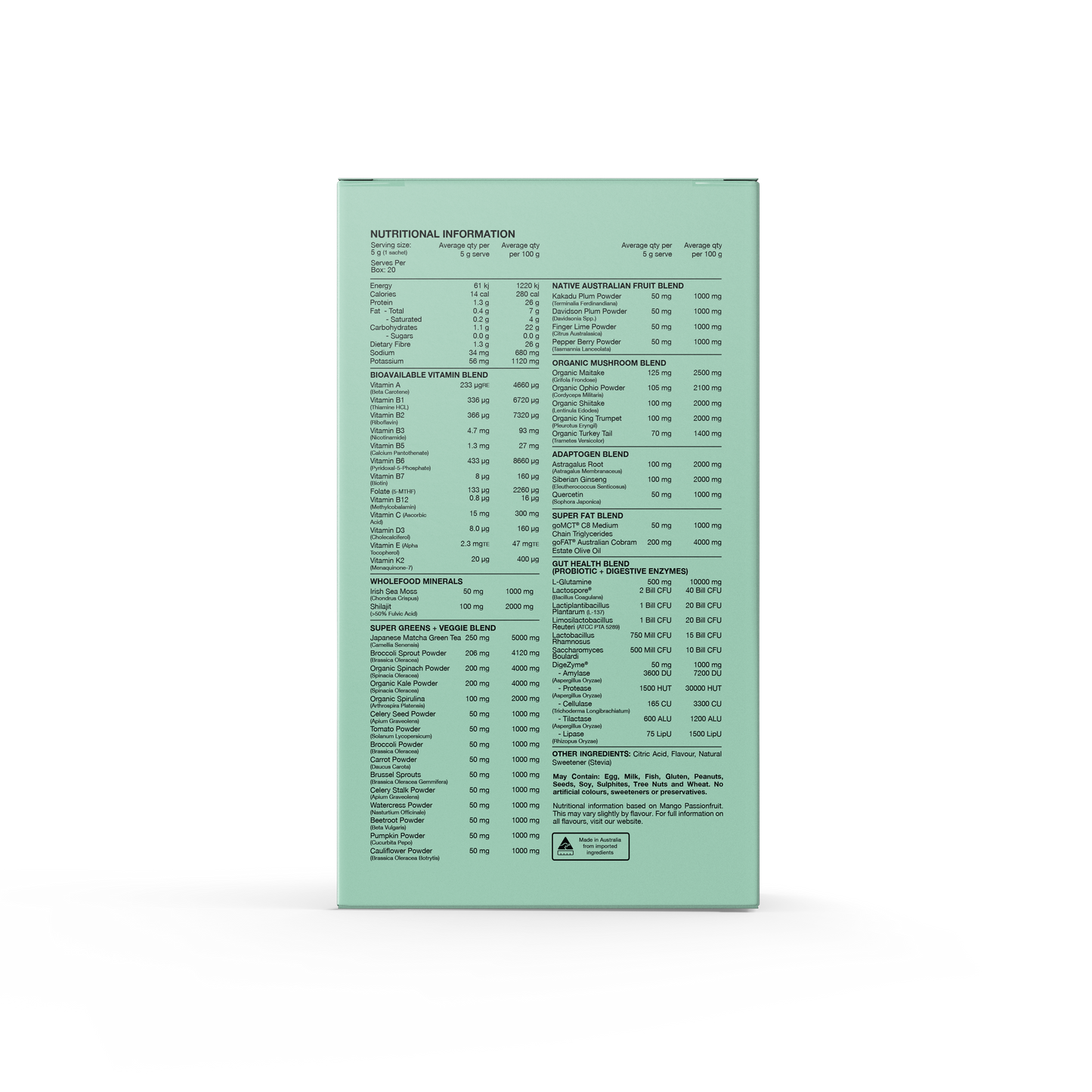 Switch Nutrition Greens 20 Serves Assorted Flavours