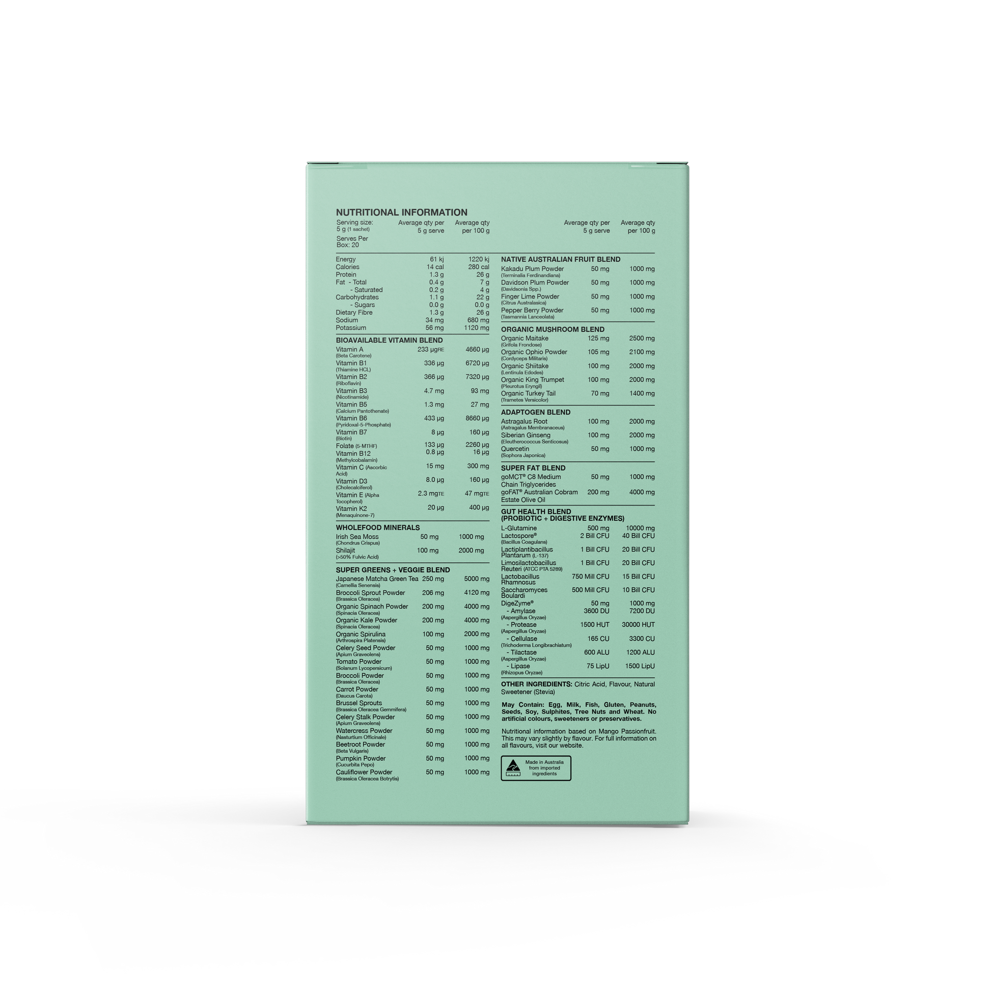 Switch Nutrition Greens 20 Serves Assorted Flavours