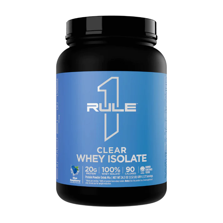 Rule1 Clear Whey Isolate 27 Serves Blue Raspberry